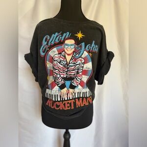Elton John Rocket Man Vintage Wash Graphic Tee XL